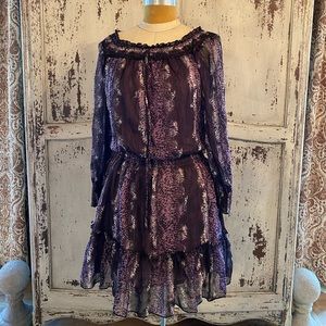 Snake Print Sheer Dress